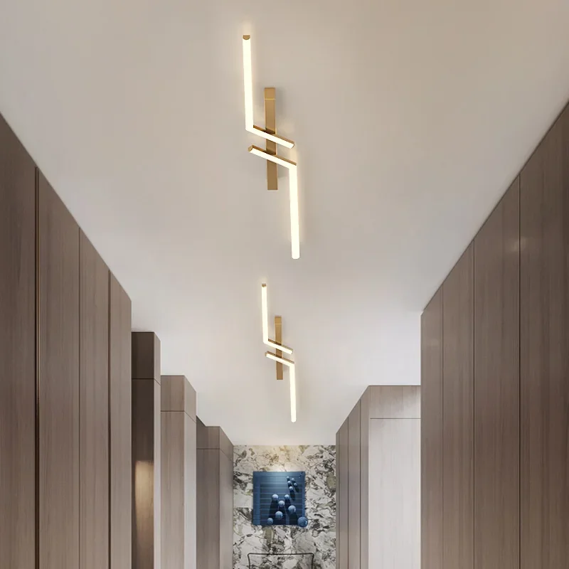 Modern Aisle Led Ceiling Lamp For Entrance Corridor Bedroom Hallway Foyer Simple Black LED Ceiling Lights Ceiling Chandelier