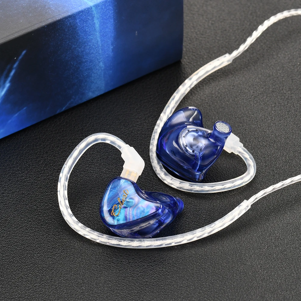 Celest Wyvern Qing 10mm Dynamic Driver IEM Hifi Headphones Wired Earbuds Featuring 3D-Printed Semi-cusstom Design Shell