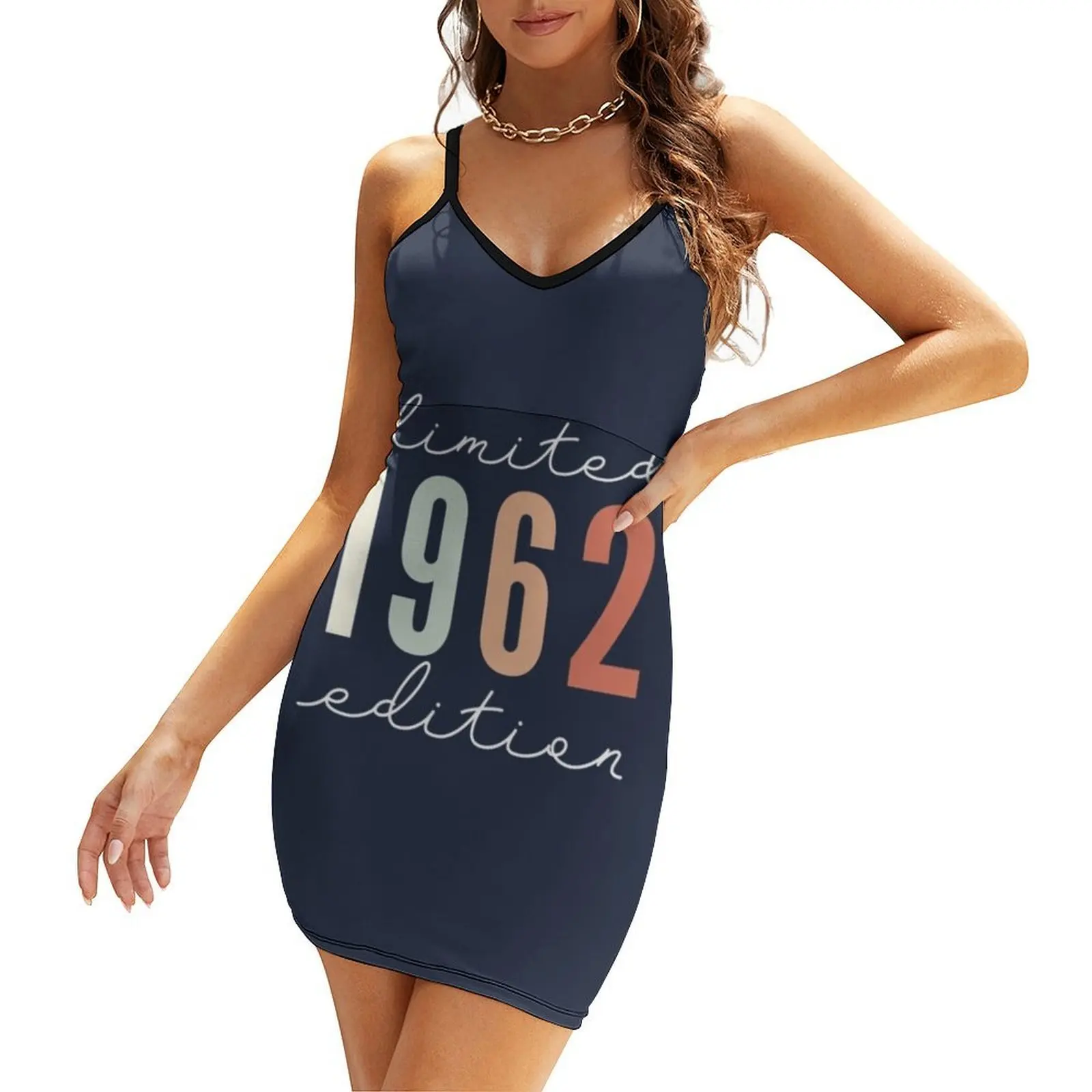 

Born in 1962 Vintage Birthday Sling Dress dress summer 2025 women dress party night women's clothing trend 2025