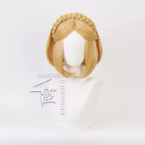 Breath of the Wild Princess Zelda Cosplay Costume Short Party Hair Anime Wig