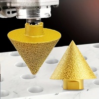 1Pc M14 Thread Diamond Beveling Chamfer Bit 38mm Cone Punching Expanding Drill Bit Grinding Wheel Ceramic Tile Chamferer