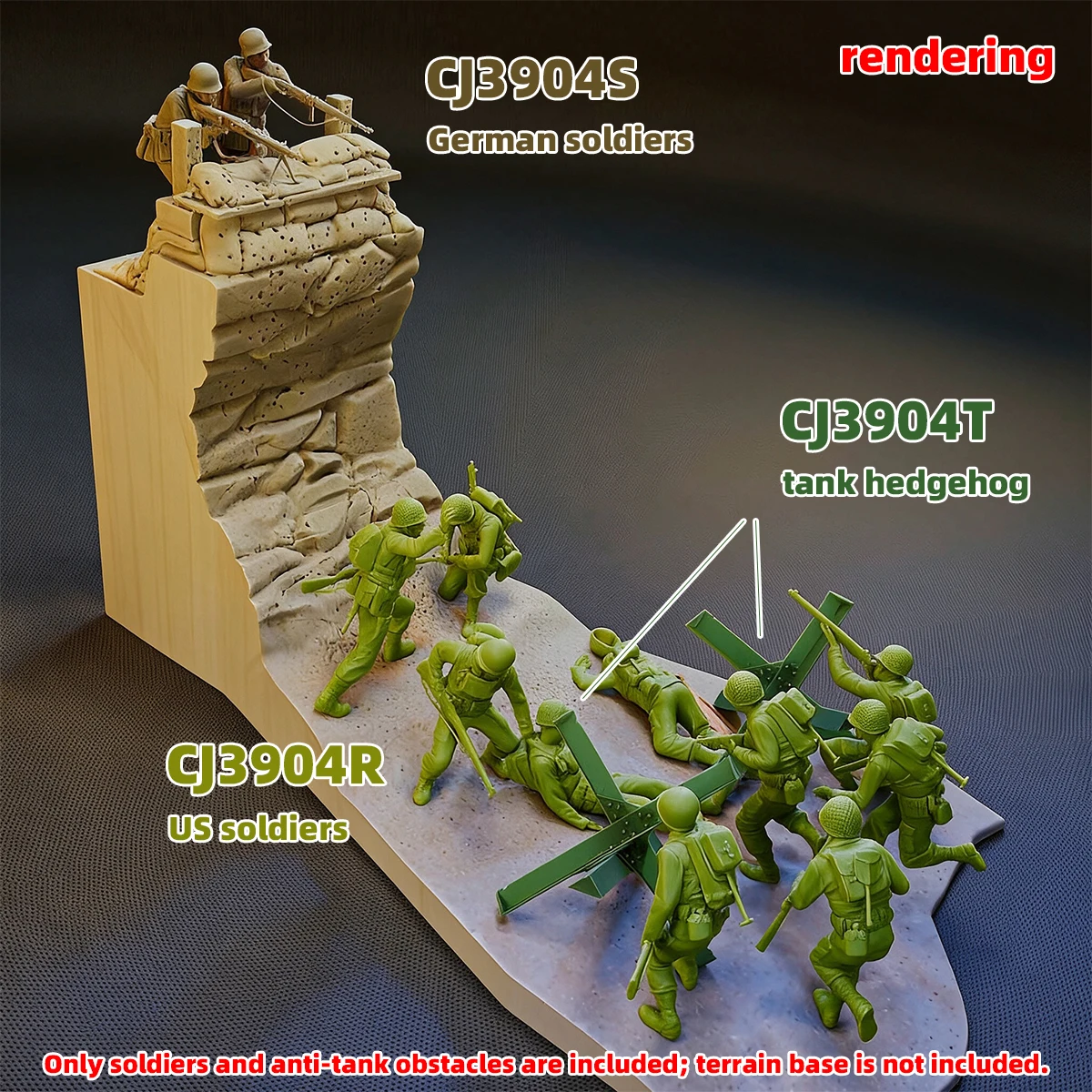 1/35 1/48 1/72 Maßstab Modellbausatz 3D Harz Miniatur-Soldatenfiguren US-Sturmtruppen Deutsche Verteidiger Unbemalt Unmontiert Diorama – Detail 15