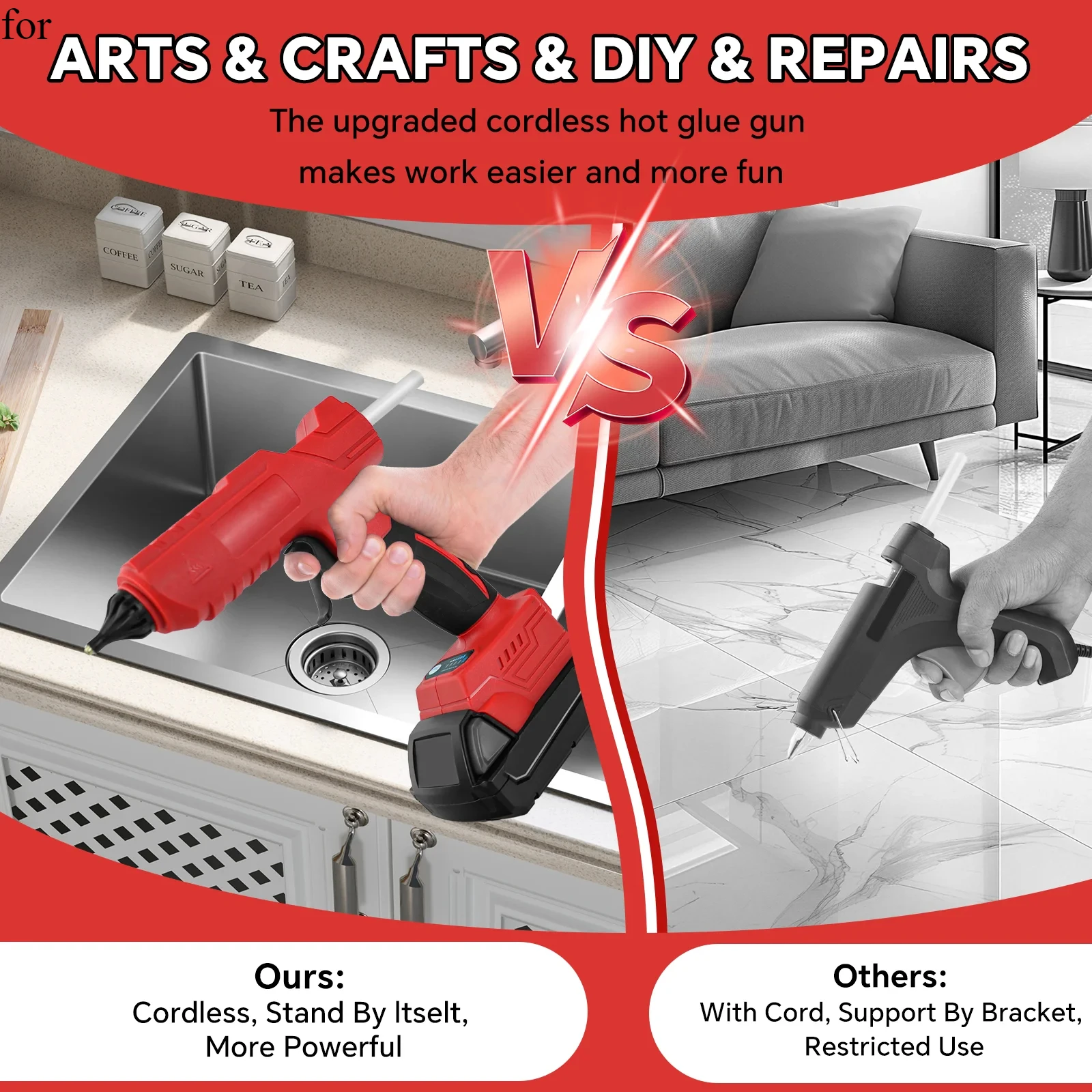 

For Milwaukee Electric Hot Melt Glue Gun 18V Li-ion Battery DIY Hot Melt Glue Gun For Packaging Decoration