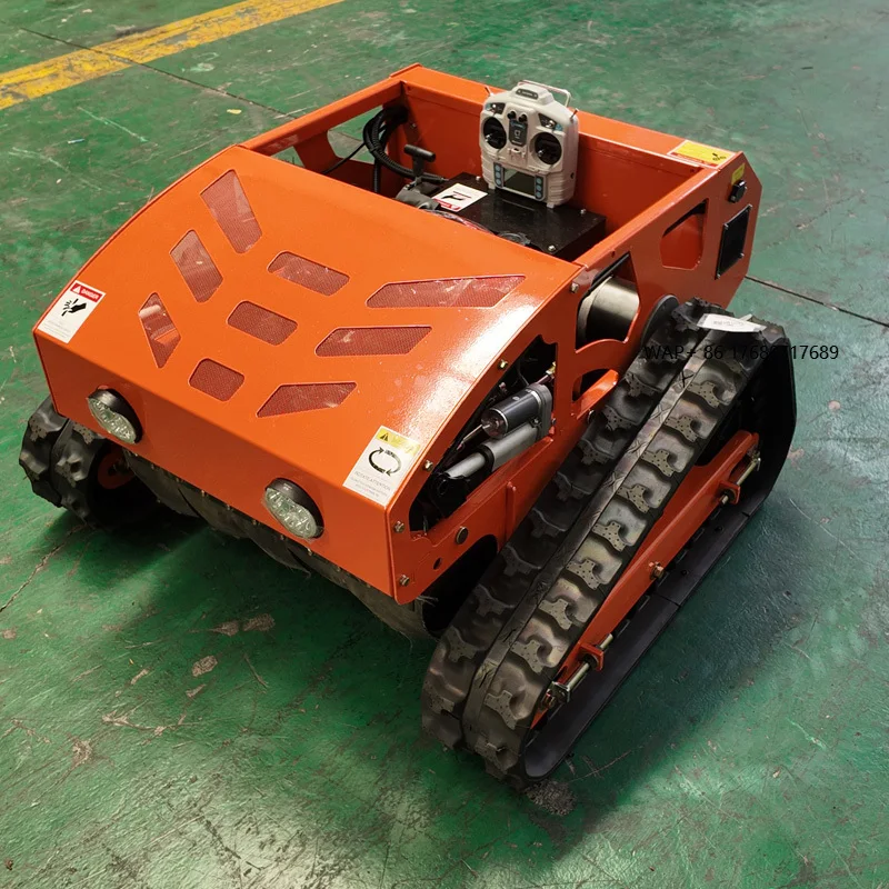 

High Efficiency Remote Control Lawn Mower 4 Stroke 550mm Crawler with Dozer Snow Plow for Garden Farm