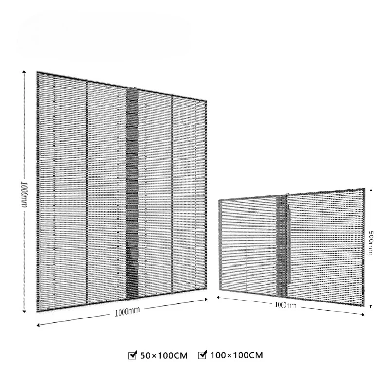 Custom Full-Color LED Display, Transparent Flexible Film & Mesh, HD Outdoor & Glass Window Advertising Screen