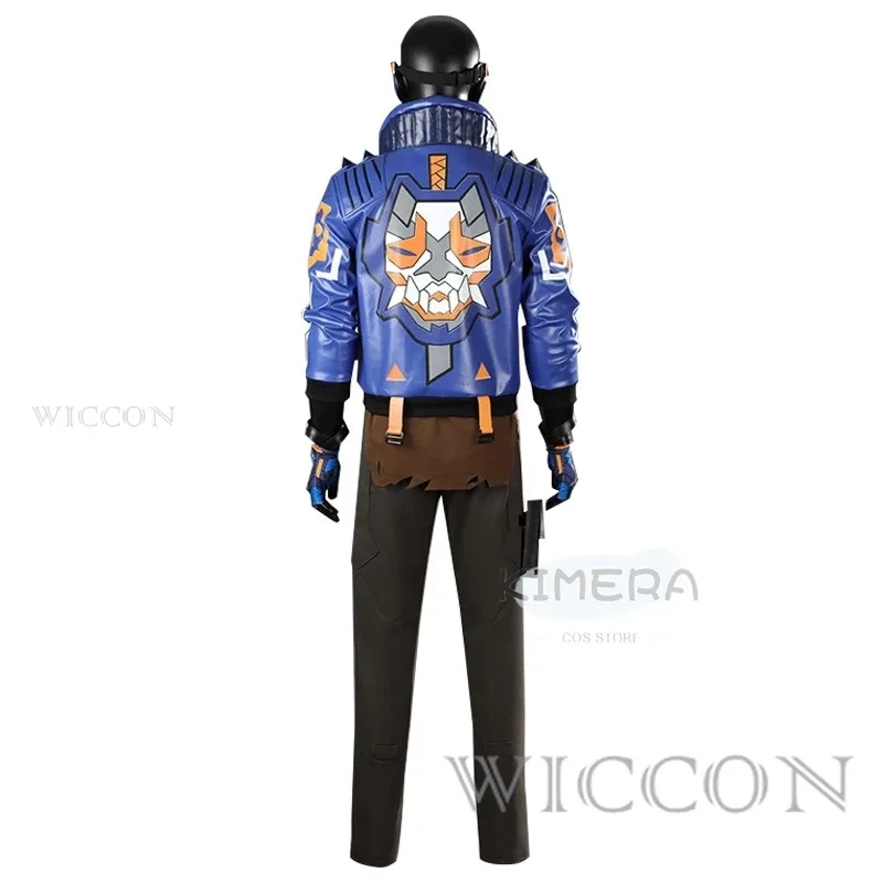 

Игра Valorant Yoru, мужской костюм для косплея, фантазийная одежда, куртка, перчатки, мужское нарядное платье, праздничная одежда для ролевых игр