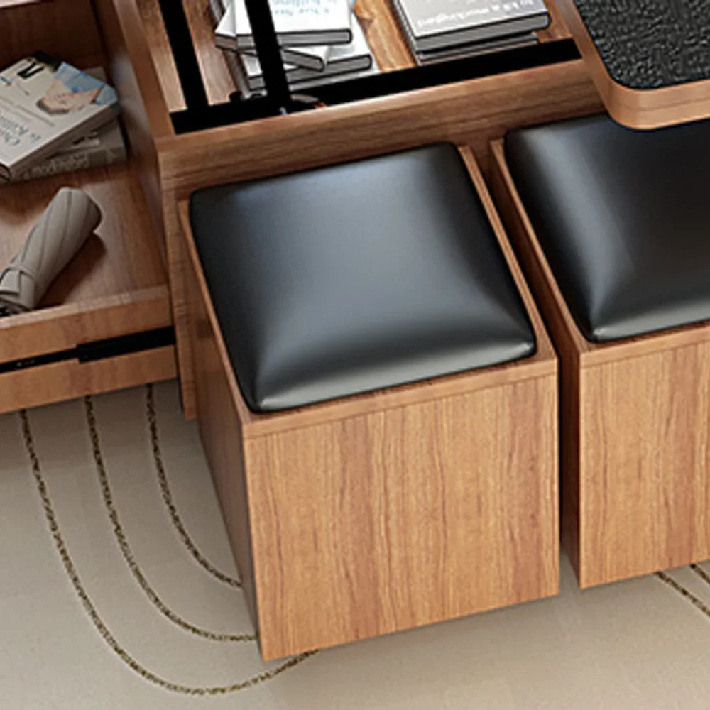Multifunctional Rock Plate Coffee Table Combination Dining Dual-use Creative Lift Folding Movable Installation-free New