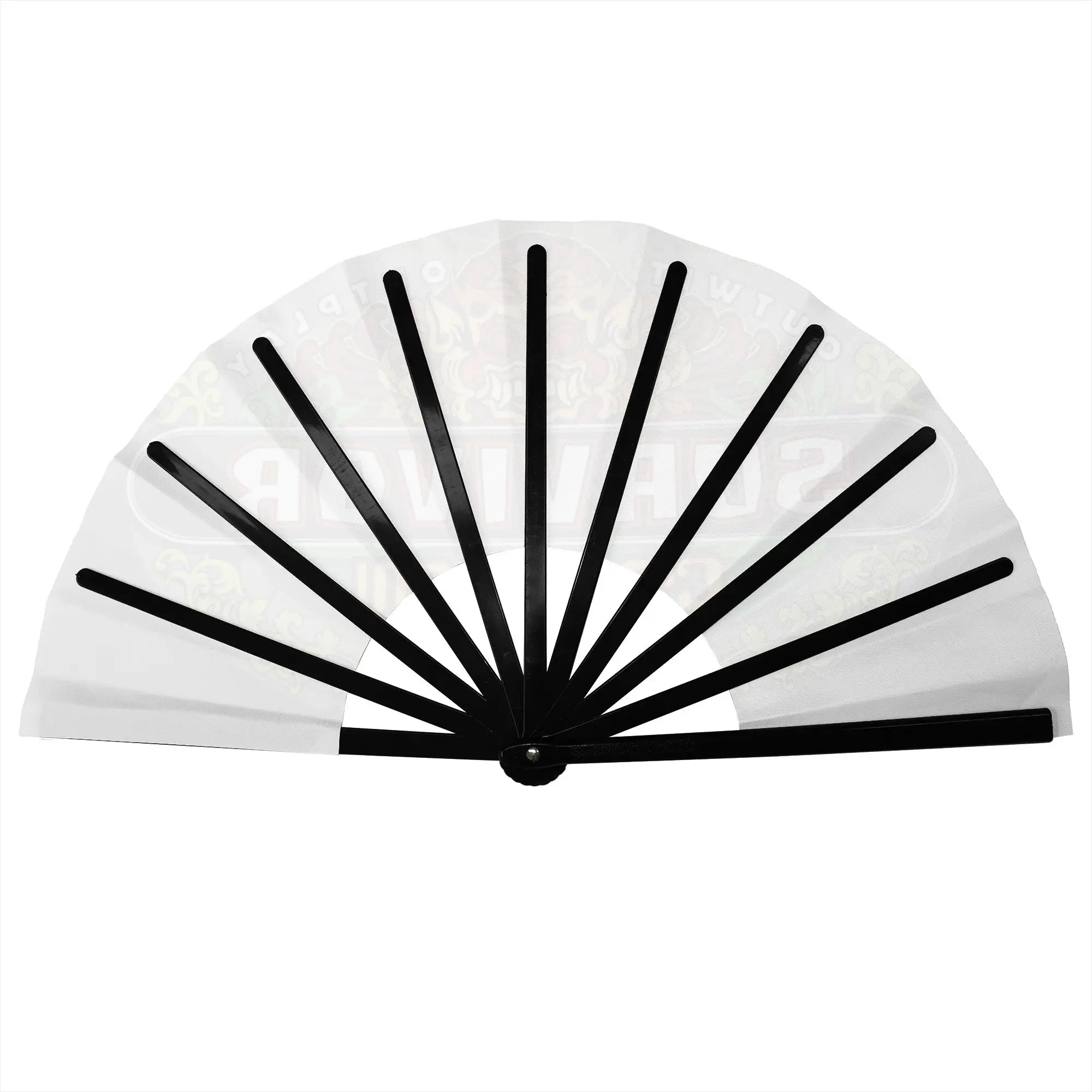 S-Survivors Cagayan Stylish Hand Fan Women Reality Show U.S Printed Polyester Fan Trendy For Wedding Party Gift