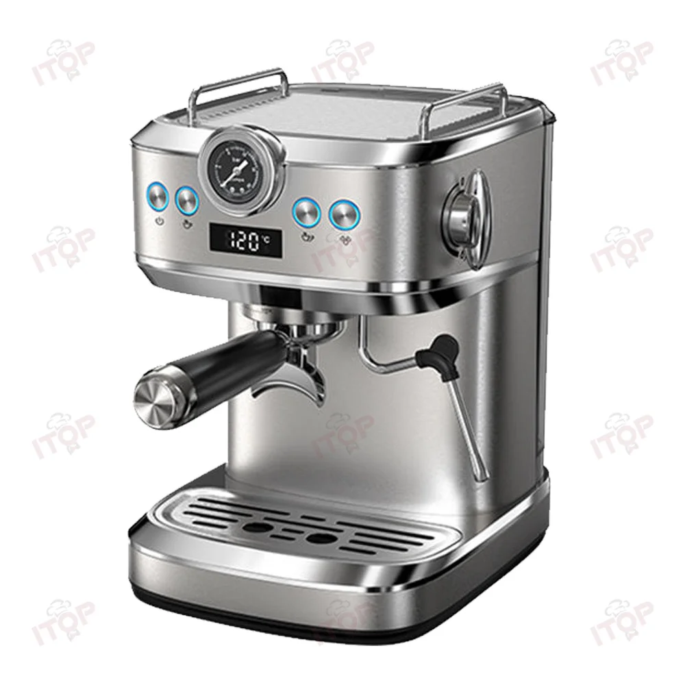 Coffee Maker 51mm Portafilter Household Espresso Coffee Machine 20Bar Cappuccino Latte Milk Foam Coffee Maker Home Cafe 1150W