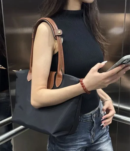 Nuevo Bolso plegable Y2K para mujer, bolso clásico para mujer, bolso de hombro cruzado de nailon impermeable ecológico