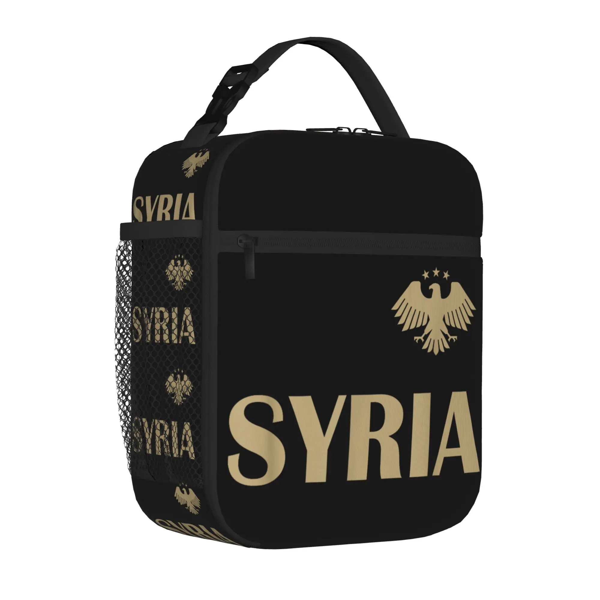 Eagle of Syria 2025 Symbol Insulated Lunch Bag For Picnic Syrian Proud Food Storage Bag Portable Cooler Thermal Lunch Boxes