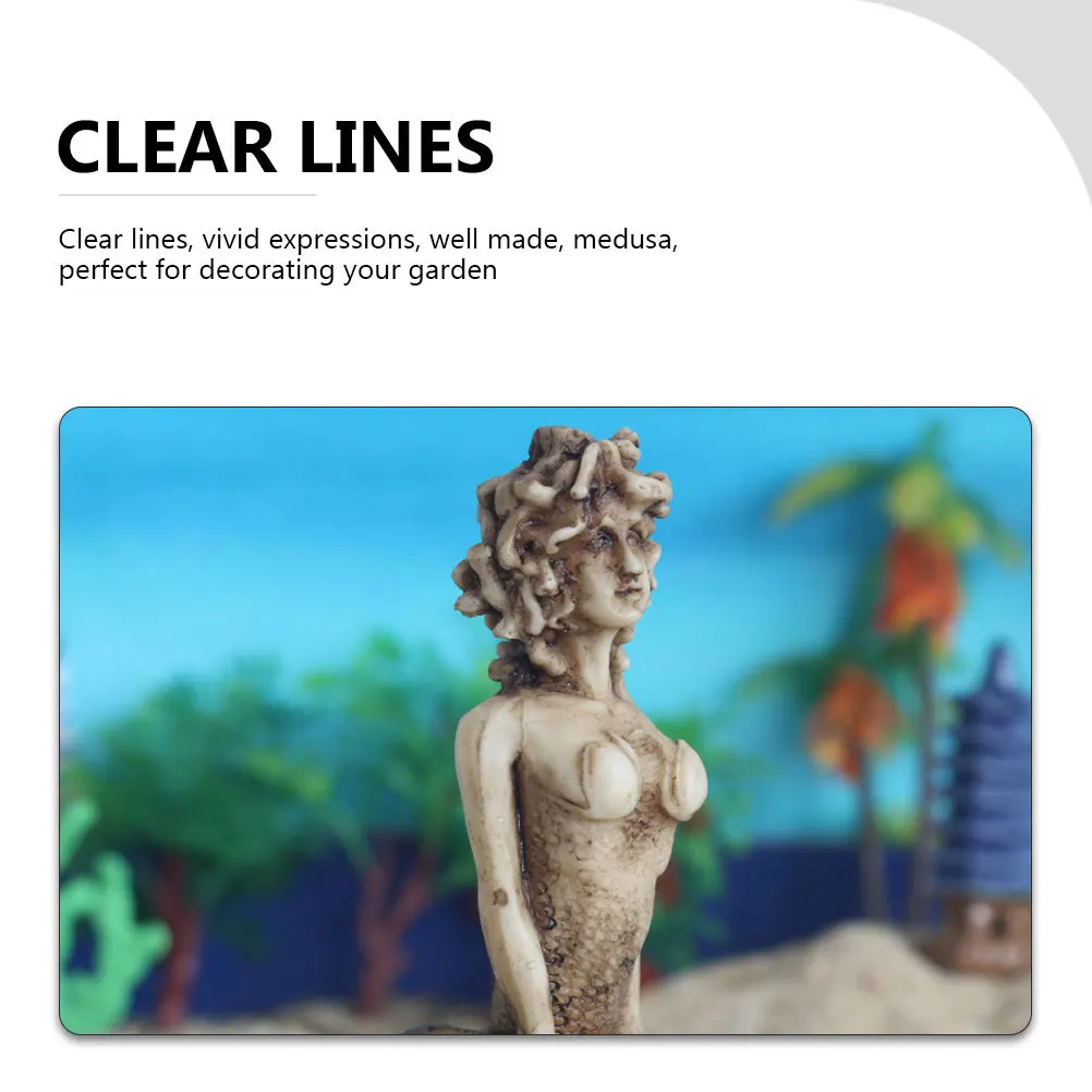 Premium Resin Medusa Sculpture Craft Home Decor Statue for Living Room Bedroom Shelf Tabletop Church Display Ornament