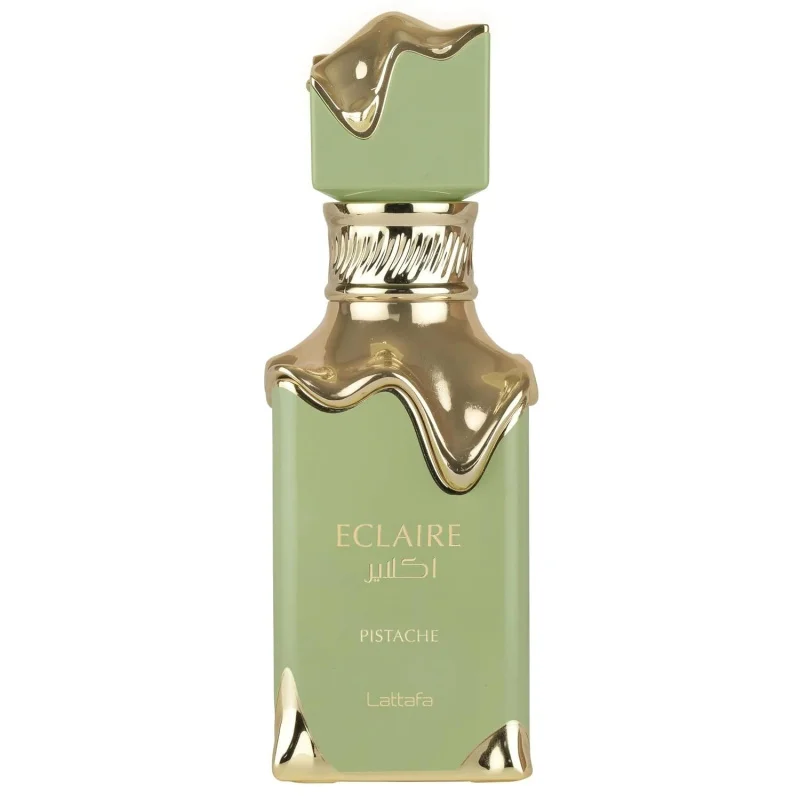 Lattafa Eclaire Pistache – Gourmand, Nutty, Creamy, Musky – Eau de Parfum Spray Long-Lasting Fragrance for Women, 3.4 Ounce