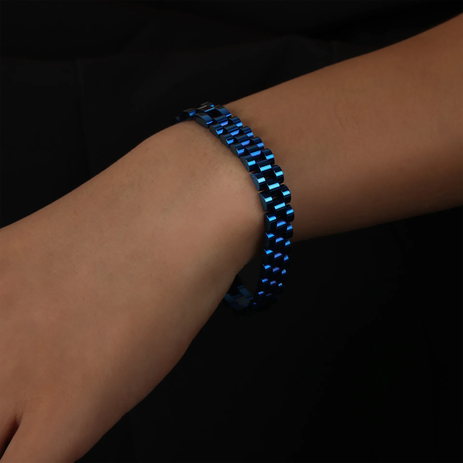 20cm No Rusted Stainless Steel Bracelet For Women Cuban Chain Bangle Band Style Simple High Quality Fine Jewelry Wholesale