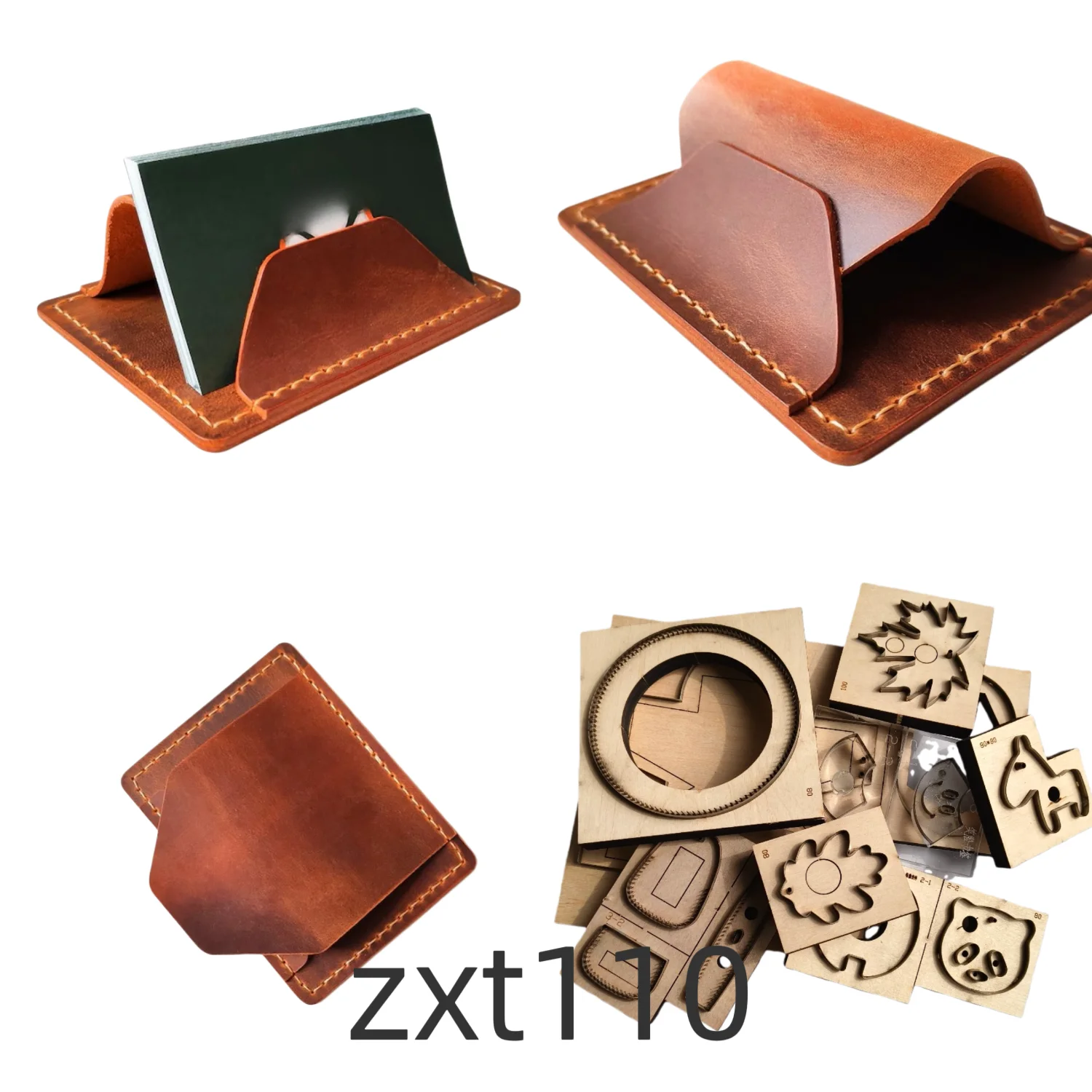 

Leather desktop card organizer, leather cutting tool, cutting mold, wooden mold tool ,hand cutting knife zxt110.