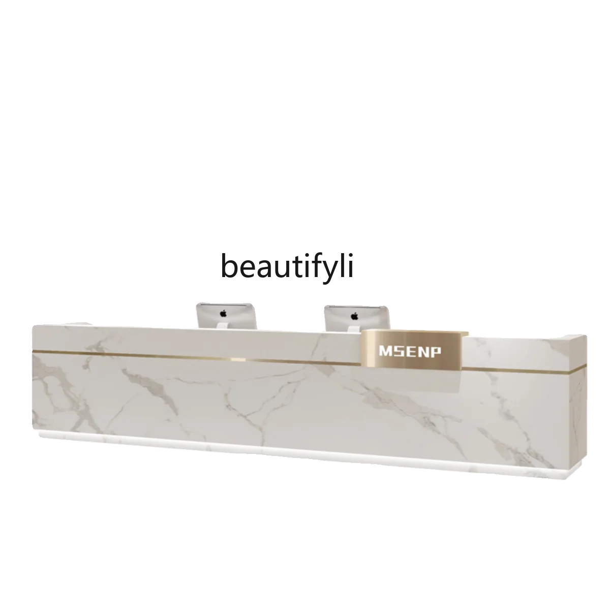 

Modern Company Front Desk Hotel Reception Desk Stainless Steel Checkout page Beauty salon Club Lacquer Bar