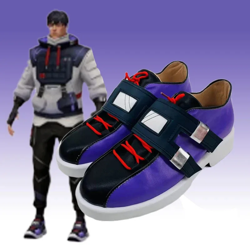 

2025 11, игра VALORANT ISO, реквизит для косплея, карнавальные ботинки на Хэллоуин, обувь из искусственной кожи на заказ