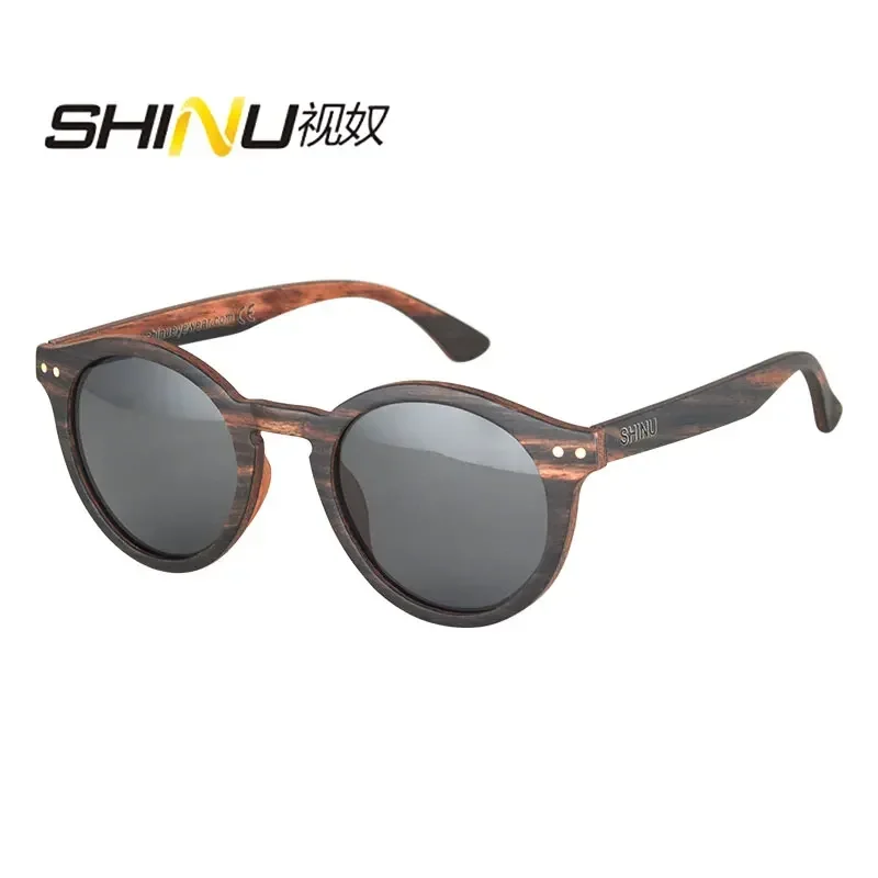 SHINU Brand Sunglasses Men Polarized Wooden Glasses Women Y2k Sunglasses Natural Wood Handmade Eyewear Polarizing Bezel Fishing