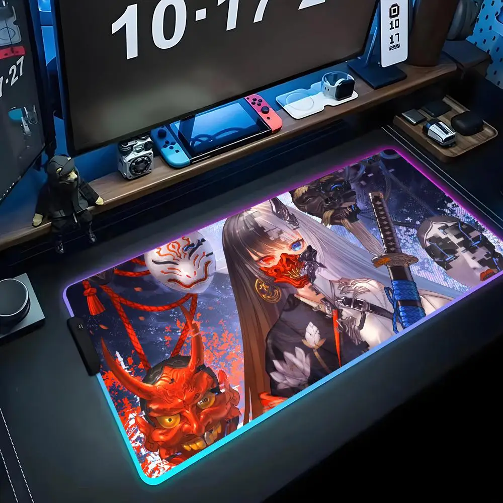 

Маска Коврик для мыши RGB Игровой коврик для мыши Большой светодиодный коврик для ПК Настольный коврик Светящийся коврик для мыши Большие коврики для клавиатуры Настольный коврик с подсветкой