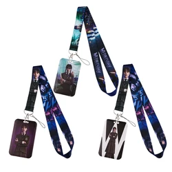 Horror Wednesday Lanyard Phone Keychain For ID Card Holder Neck Strap Key Cord DIY Badge Rope Lariat Charm Accessories Gift