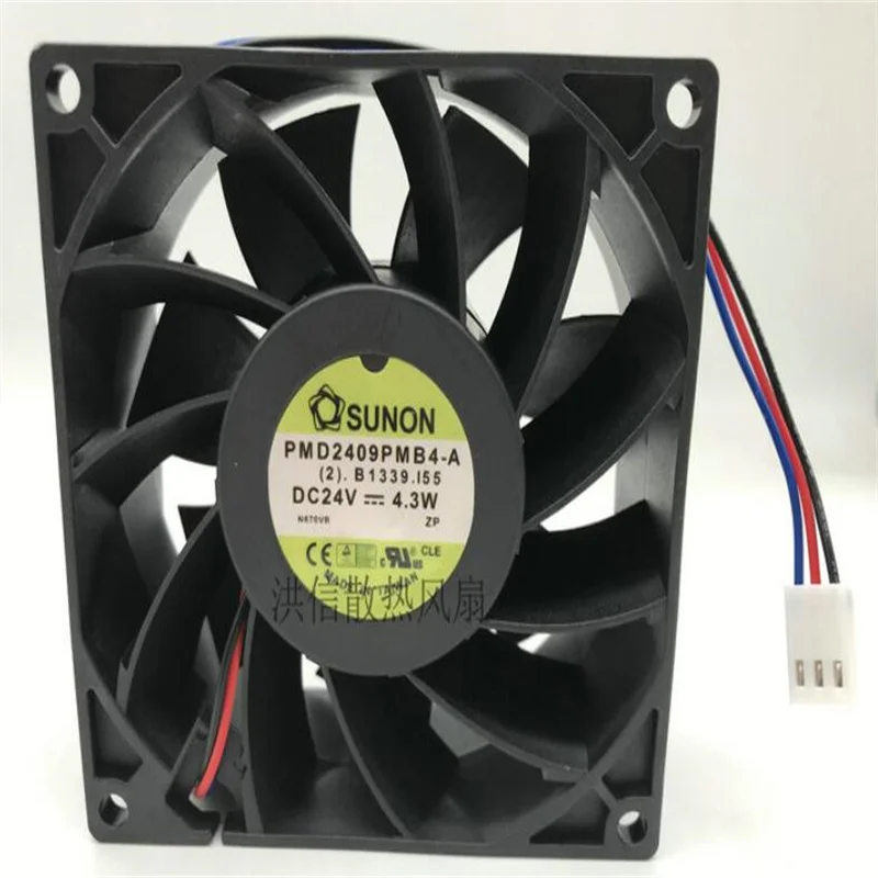 インバーター冷却ファン,SUNON-3-Wire,9038, PMD2409PMB4-A v,24v,4.3w