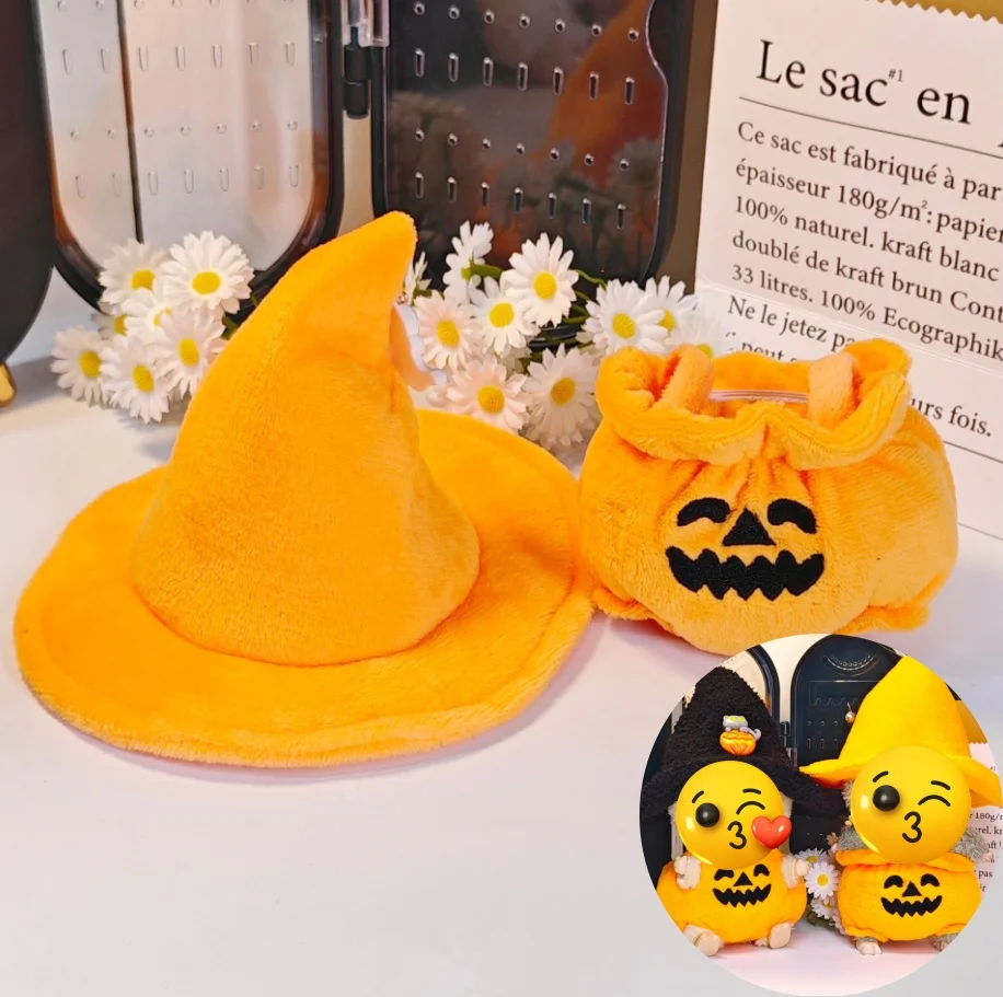 

Plush Halloween Pumpkin Costume for 17cm Doll Accessories Pumpkin Style Dress Set Fashion Clothes Outfit for Gift