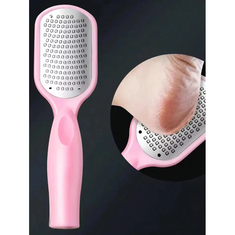 Lima per piedi bifacciale in acciaio inossidabile - Dispositivo professionale per la rimozione dei calli per l'esfoliazione del tallone e del piede ​