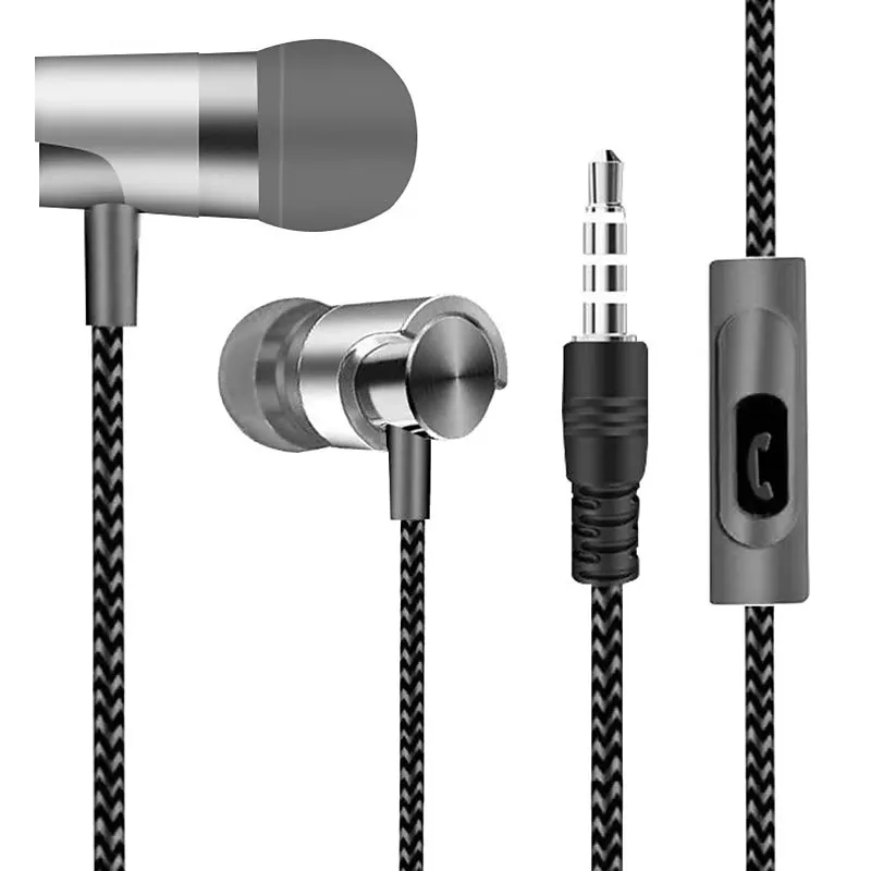 3,5 mm kabelgebundener In-Ear-Kopfhörer, In-Ear-Kopfhörer mit Geräuschunterdrückung, ergonomisches Design, HiFi-Stereo-Sportmusik-Kopfhörer für Mobiltelefone