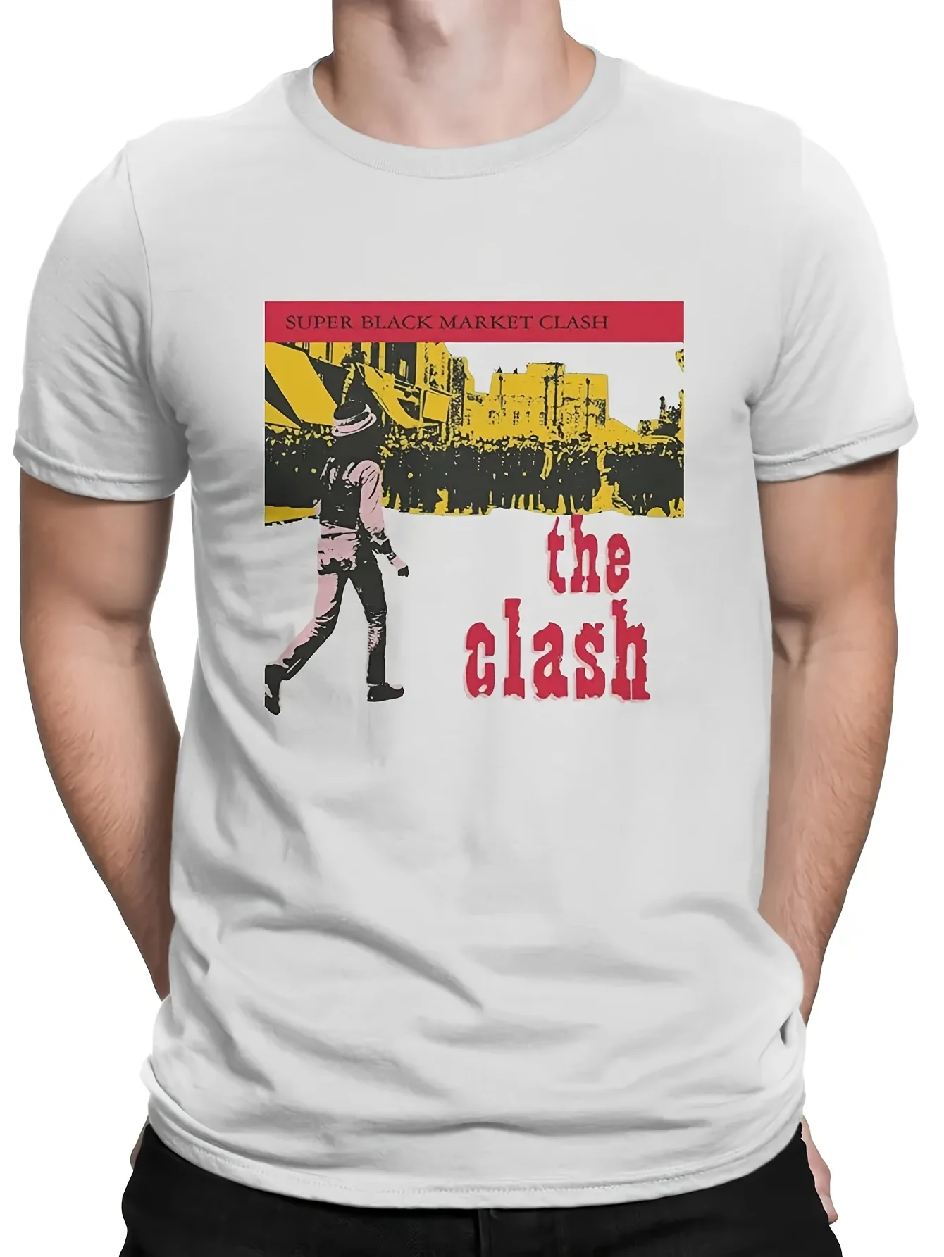 تي شيرت رجالي من Super Black Market Clash تي شيرت مدهش تي شيرت بأكمام قصيرة ورقبة دائرية تي شيرت من القطن الخالص فكرة هدية #1