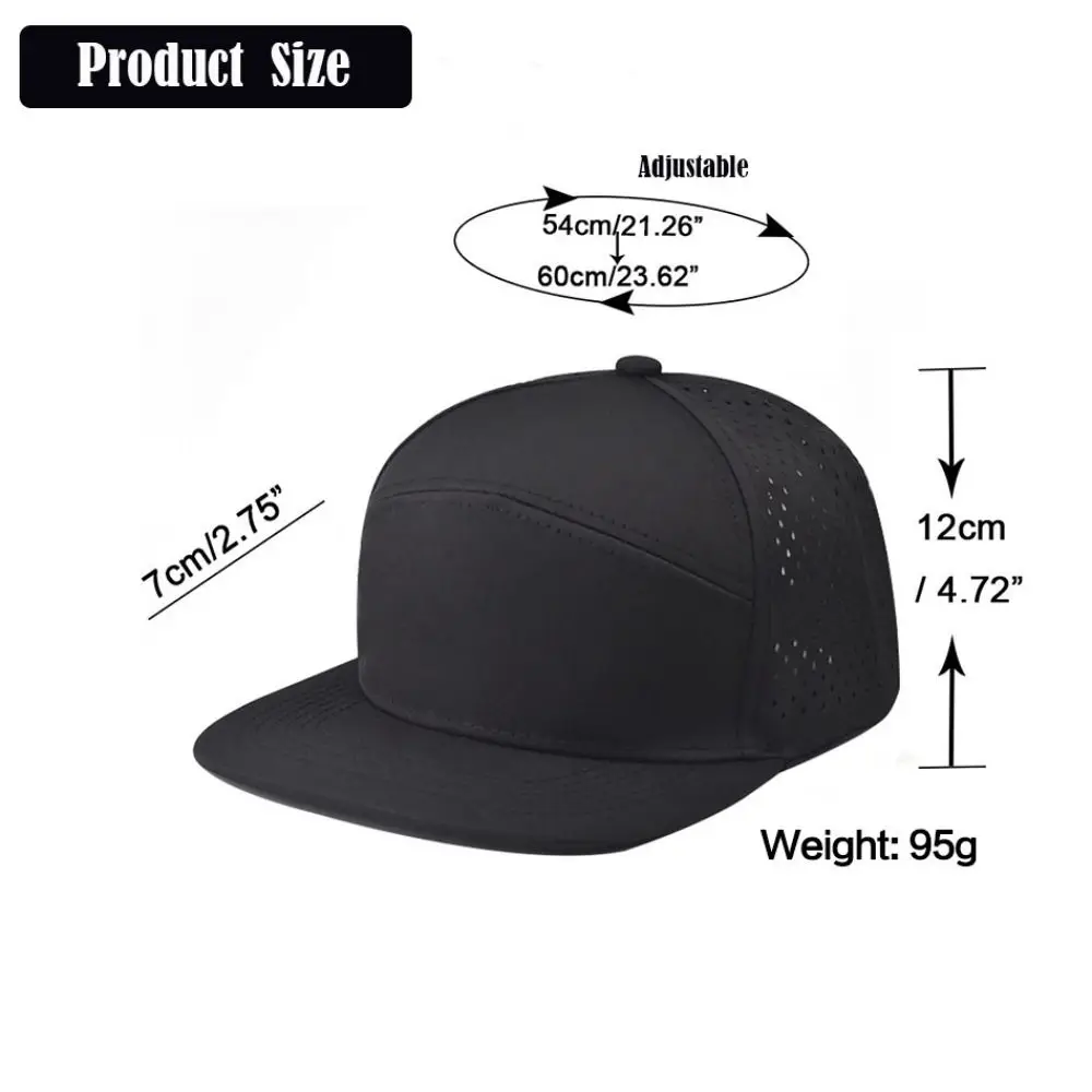 Casual Solid Color Baseball Cap Adjustable Breathable Hip-Hop Hat Flat Brim Stretchy Caps Unisex