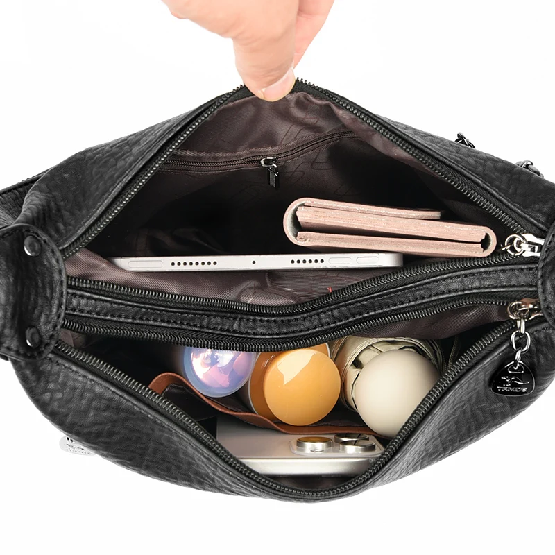 حقائب يد نسائية من الجلد الناعم عالي الجودة حقائب كتف كروس للنساء 2025 حقيبة ساعي الموضة للسيدات Bolsas الأنثوية #4