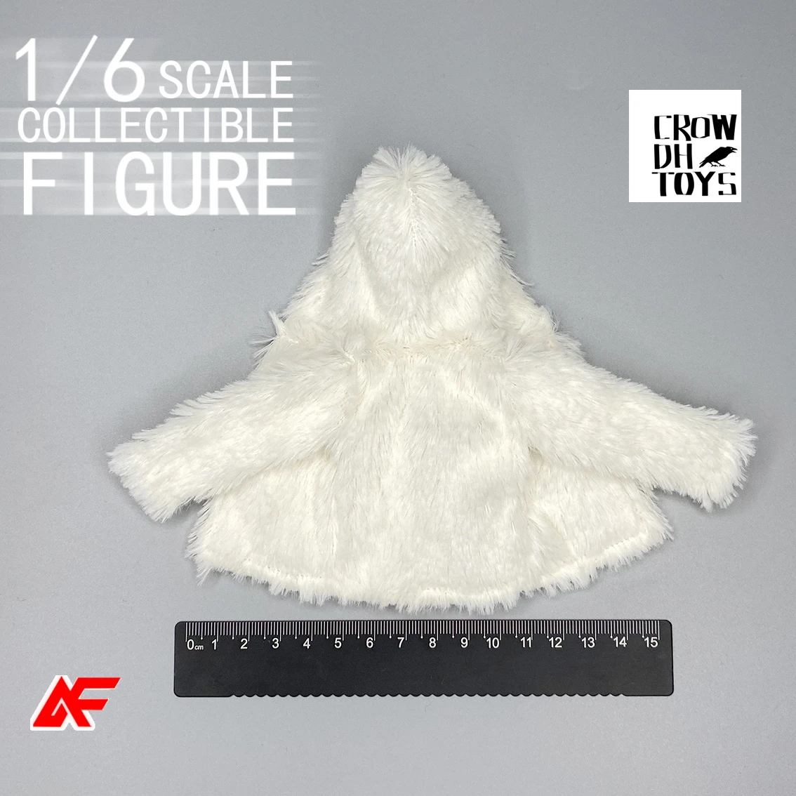 1/6 Scale White Plush Coat Furry Coat Jacket Fit For 12'' TBLeague PH JO Female Action Figure Body Dolls