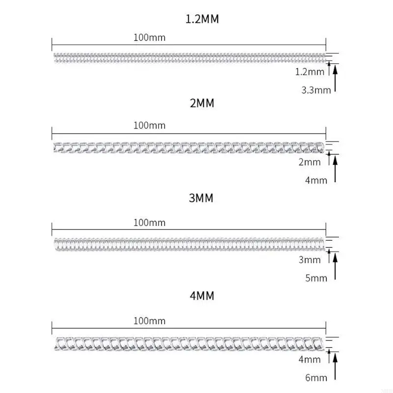 N0HE 12 Pack Jewelry Sizer Mandrel for Making Jewelry Guard Sizer Tightener Ring Size Adjuster for Loose Rings 4 Size