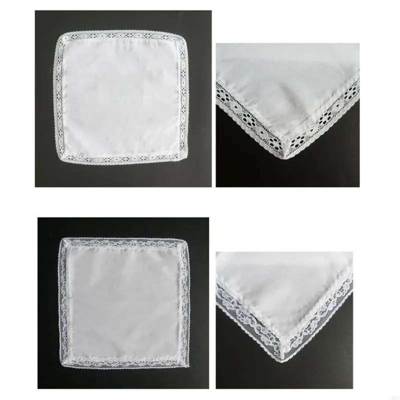 49MF 12LOTS أوروبا منديل الزفاف أنماط زهرة الأزهار منديل #5