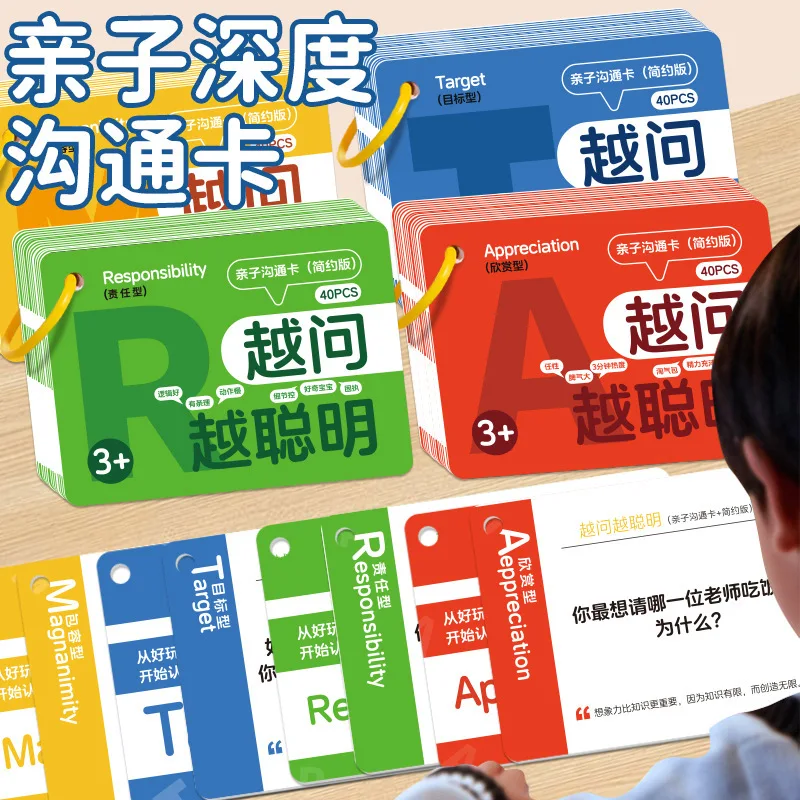 Parent-Child Communication Cards - Question-Asking Game for Kids & Parents - Early Learning & Bedtime Bonding Activity