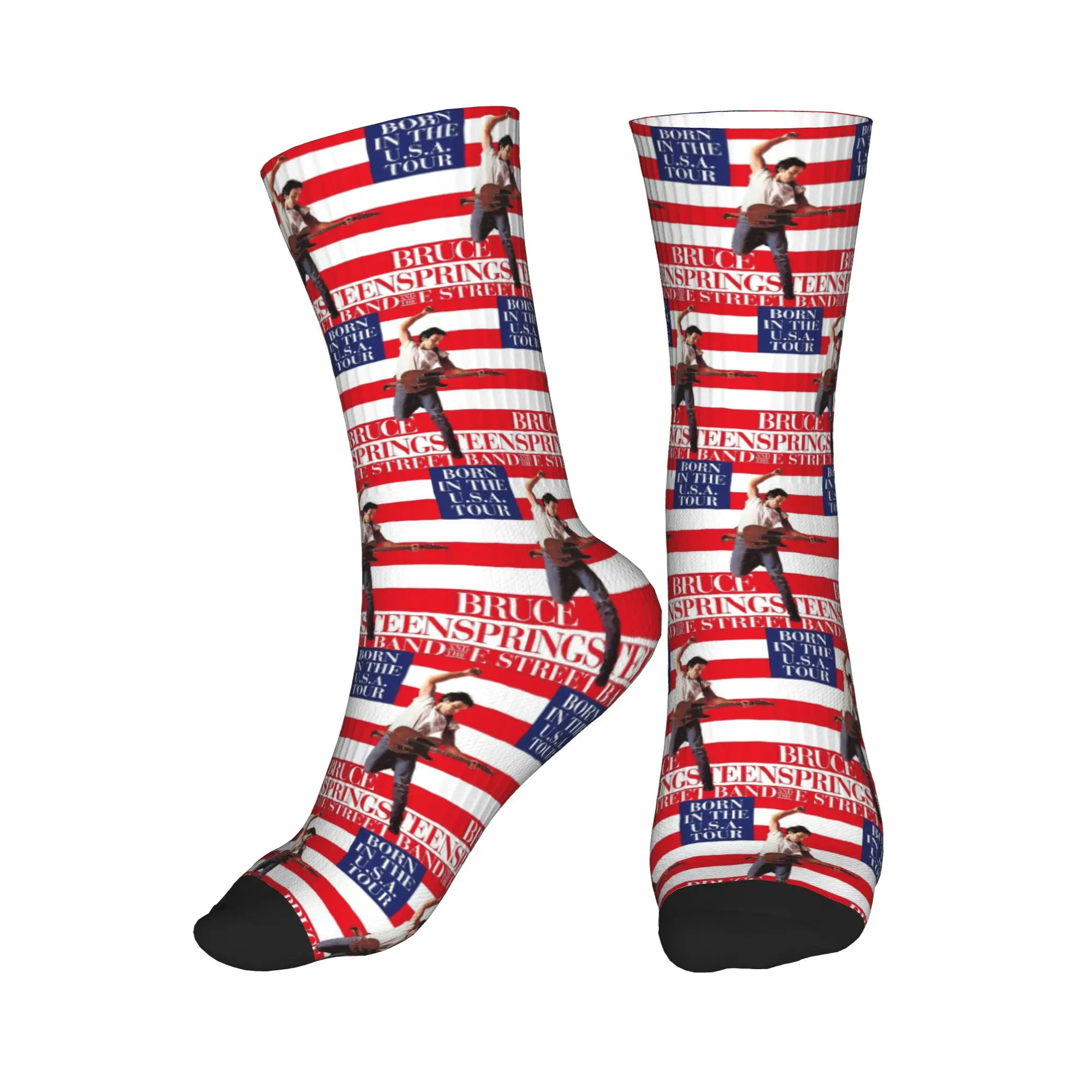 

All Seasons Bruce Springsteen 2024 World Tour Rock Music Sport Middle Tube Socks Crew Socks Hip Hop Stockings for Men Women
