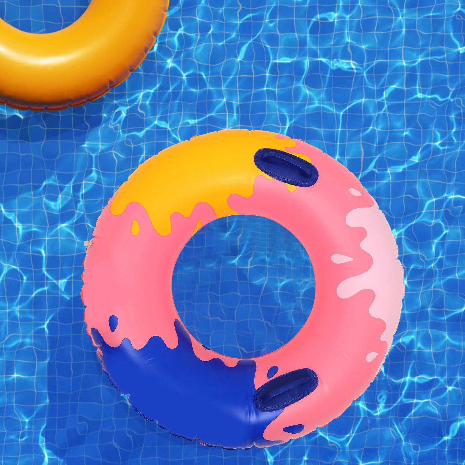 حلقة سباحة للبالغين قابلة للنفخ لحمام السباحة، ملحقات سباحة صيفية محمولة وخفيفة الوزن، تصميم رائع لحفلات البحيرات والشواطئ