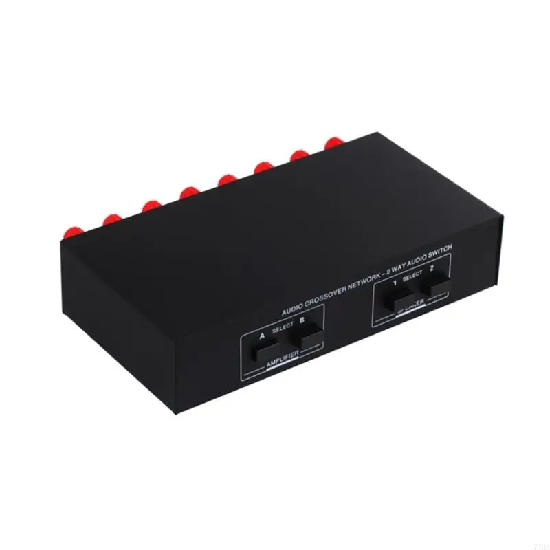 77HA STEREO AMPEIO AMP AMPPLIFIER / SPEAKER SELECTOR SLOP ، 2 في 2 Out Switcher قارن 2 أمبير أو مكبر الصوت