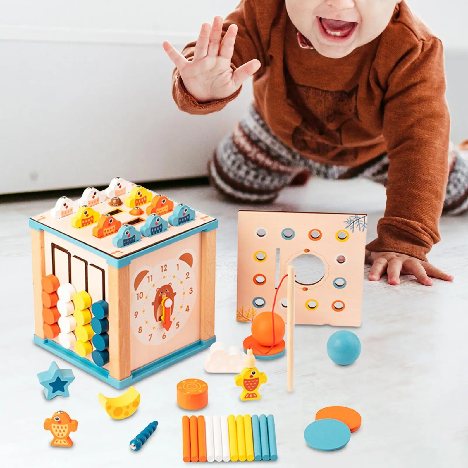 Developmental Toy Wooden Montessori Toys for Babies Shape Sorter Baby Children