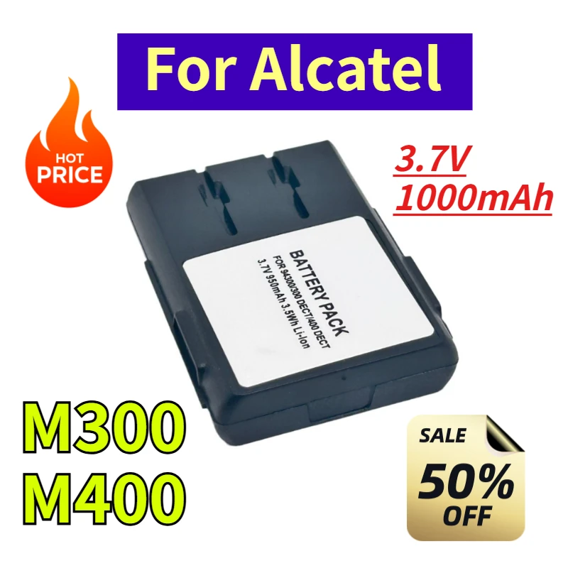 

Batteries for Alcatel Mobile 300 DECT and Mobile 400 DECT 3.7V 1000mAh