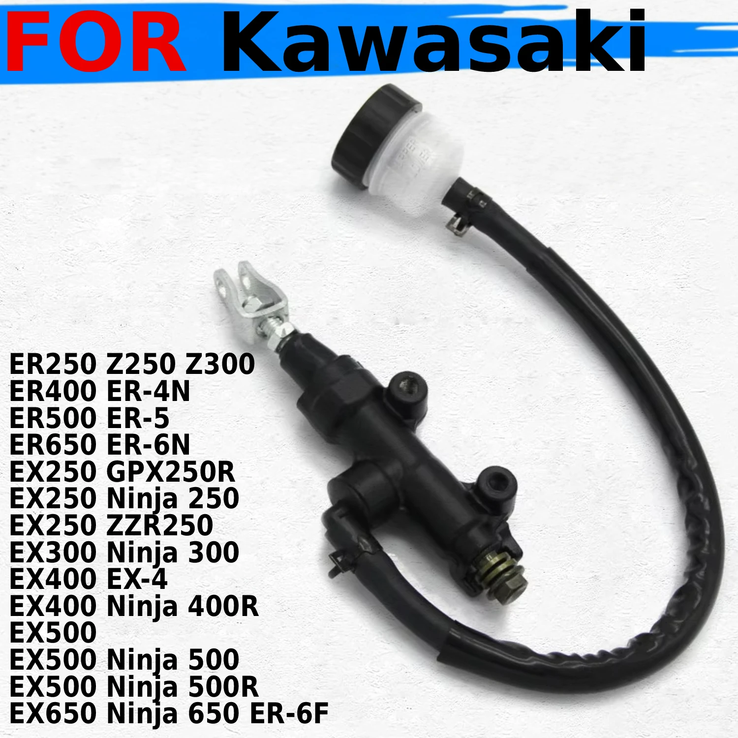 

Rear Caliper Brake Master Cylinder For Kawasaki ER250 Z250 Z300 ER400 ER-4 ER500 ER-5 ER650 ER-6N EX250 GPX250R Ninja 250 ZZR250