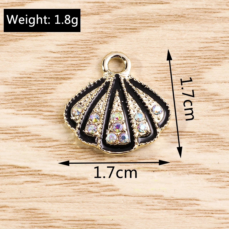 10 Stück niedliche Kristall-Metall-Fisch- und Schildkröten-Anhänger zum Basteln von Ohrringen, Halsketten, Armbändern, DIY-Handarbeiten und Schmuckzubehör – Detail 13