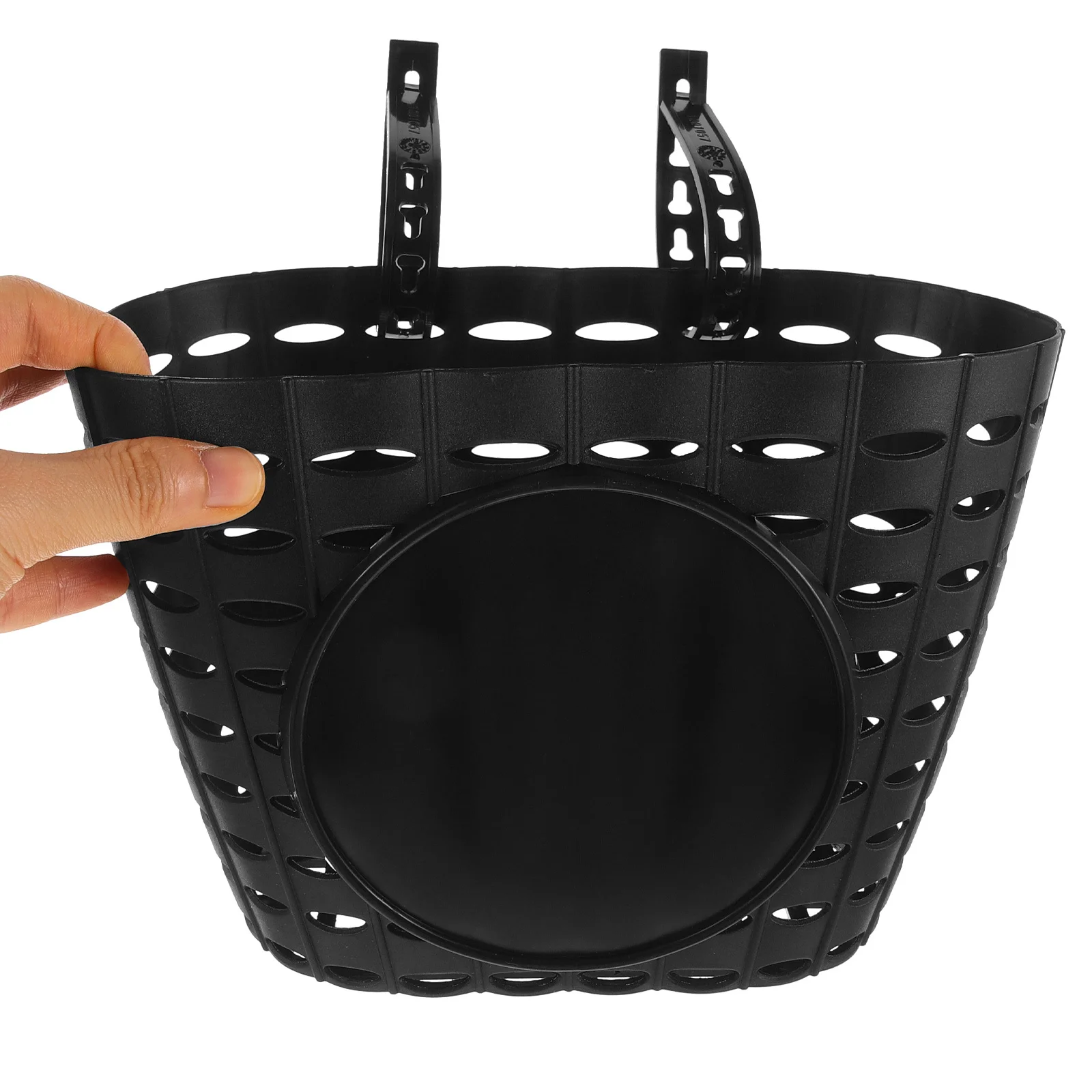 

1Pcs Plastic Bike Basket Detachable Thickened Durable Front Handlebar Storage Basket for Kids Cycling Outdoor Accessories Black