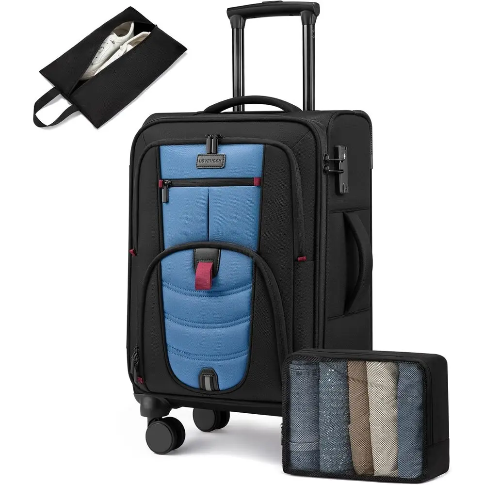 

22 Lightweight Spinner Carry-On Suitcase with TSA Lock for Men & Women, Ideal for Business Travel