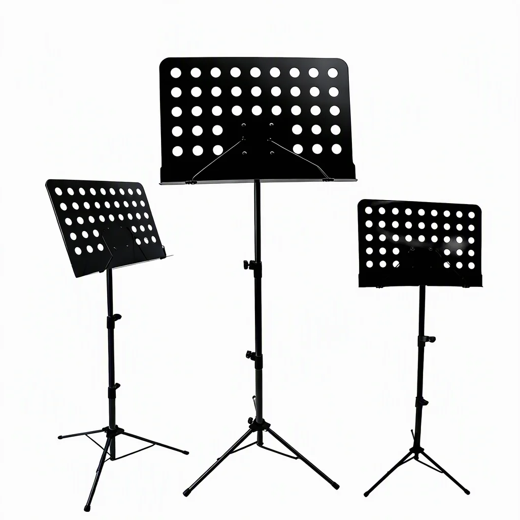 Music Stand Adjustable Titanium Alloy Foldable Grand Score Platform for Guzheng Guitar Violin