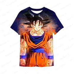 Men and Children's Dragon Ball Z All Over 3D Print T-Shirts, Unisex Oversized Street Top, Manga Curta, Cosplay, Verão, Quente, Novo, 2022