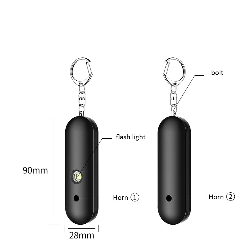 IP56 Waterproof 130dB Self Defense Alarm Keychain for Girl Women Elderly Personal Shocker Scream Emergency Alert