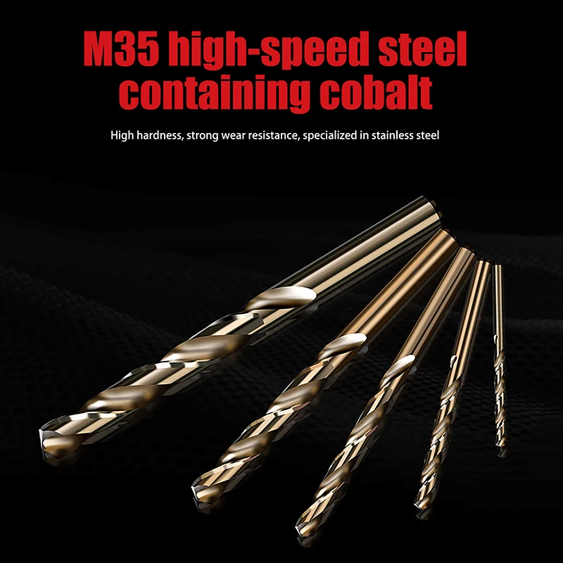 

10 шт./компл. кобальтовые сверла HSS M35 1-3 мм для металла/нержавеющей стали-сверла с кобальтовым покрытием из высокоскоростной стали с улучшенным