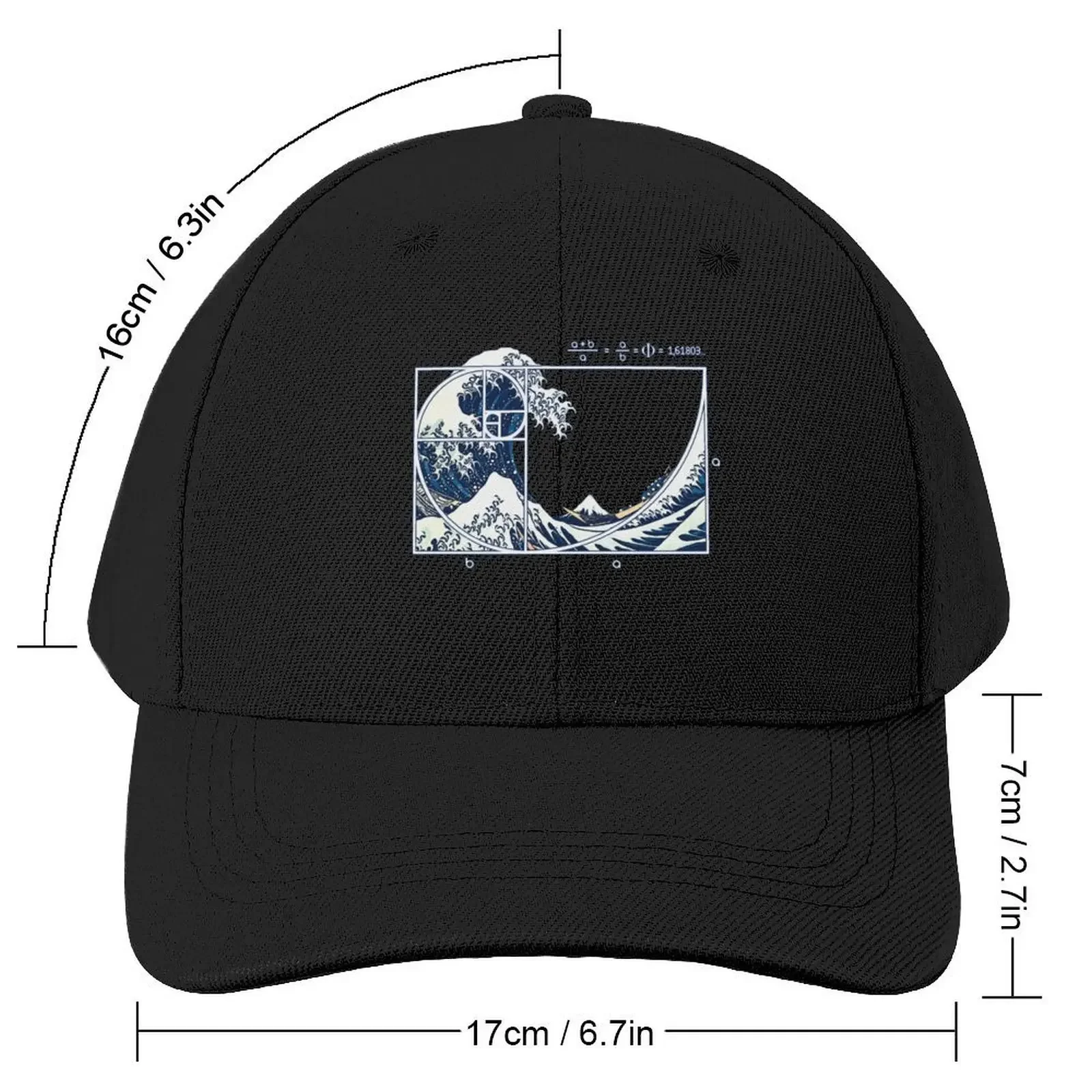 The Great Fibonacci Wave Baseball Cap Sun Hat For Children fishing hat Women's Hats For The Sun Men's