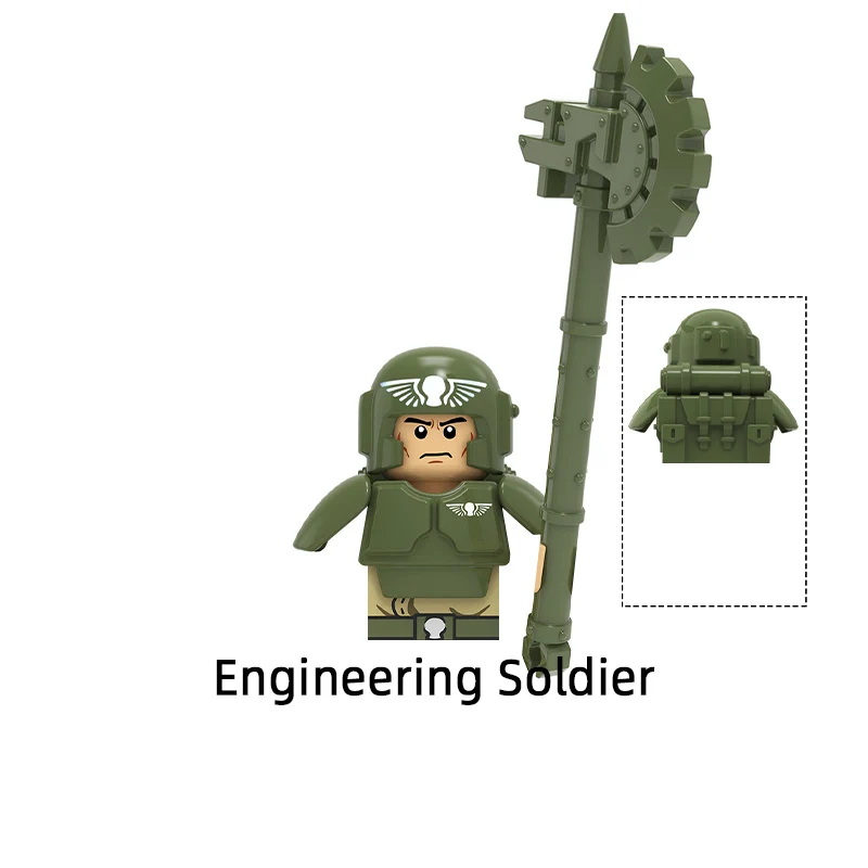 The Modern Heavily Armed Engineering Melee Assault Soldier Commander Signal Corps Model Blocks MOC Bricks Set Gifts Toys KT1037